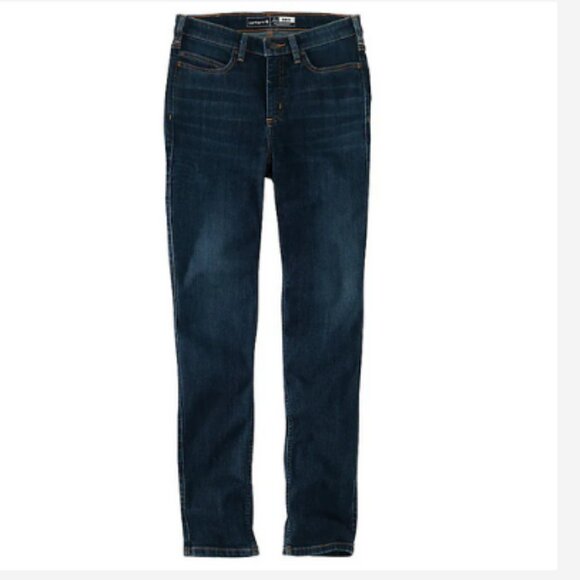 Carhartt Jean Pant Women's Size 20 Short Rugged Flex Slim Fit Tapered Mid Rise - Picture 3 of 4